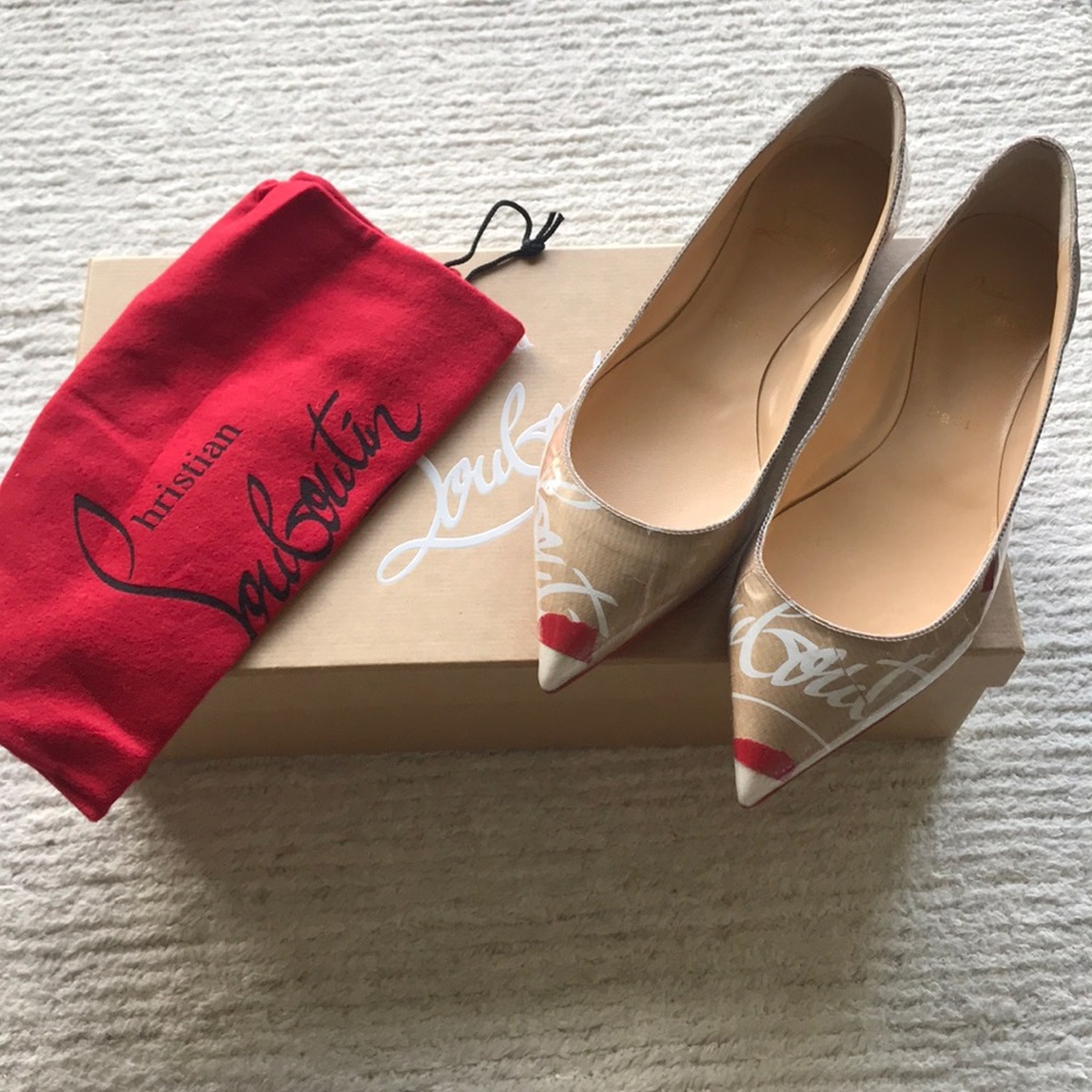 Christian Louboutin PVC Ballalla Flat Kraft